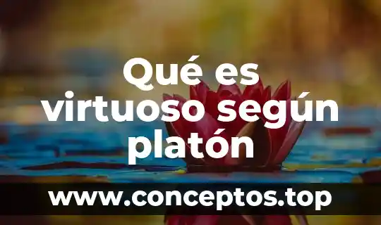 Qué es virtuoso según platón