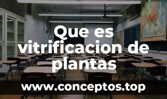 Que es vitrificacion de plantas