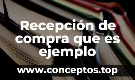 Recepción de compra que es ejemplo