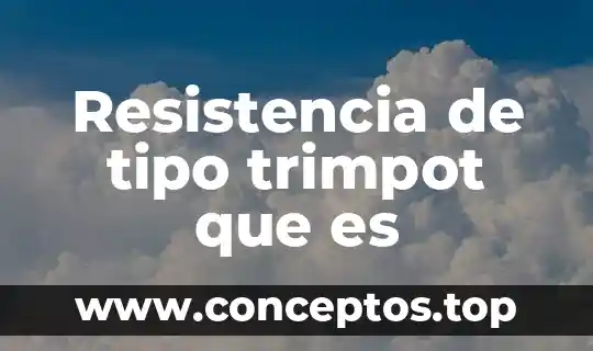 Resistencia de tipo trimpot que es