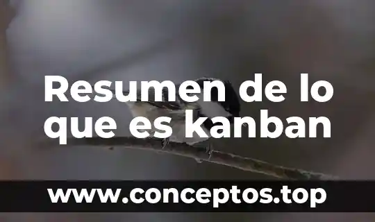 Resumen de lo que es la limpieza 4 Resumen de lo que es kanban