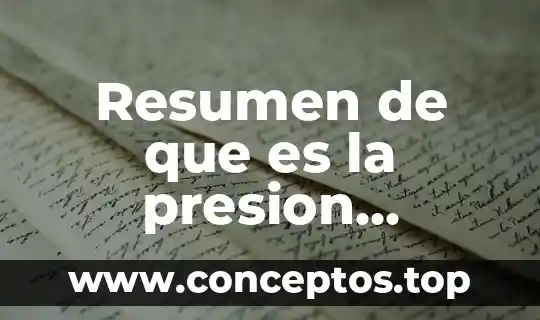 Qué es presión absoluta y ejemplos 8 Resumen de que es la presion atmosferica