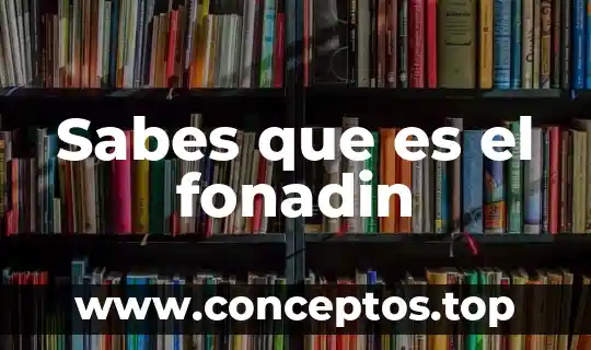 Sabes que es una monografia 5 Sabes que es el fonadin