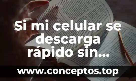 Que es plan rapido 3 Si mi celular se descarga rápido sin usarlo qué es