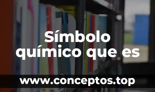 Símbolo químico que es