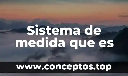 Sistema de medida que es