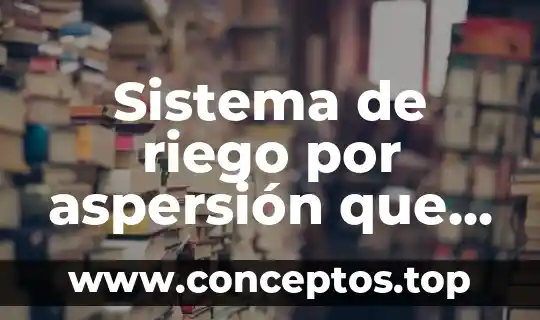 Sistema de riego por aspersión que es