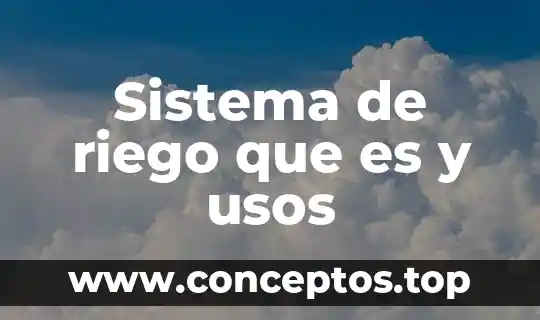 Sistema de riego que es y usos