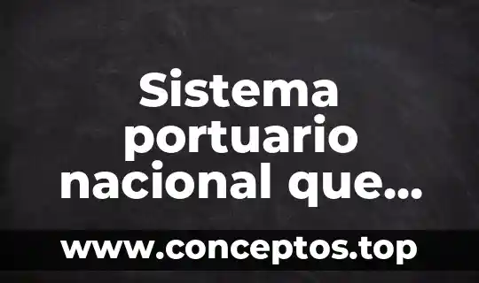 Que es el sistema de la luna 8 Sistema portuario nacional que es