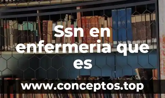 Ssn en enfermeria que es