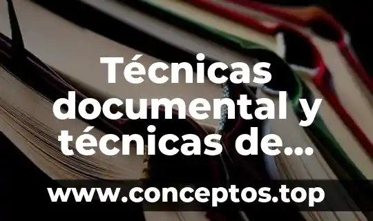 Técnicas documental y técnicas de campo que es