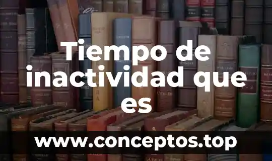 Tiempo de inactividad que es