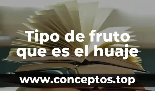 Tipo de fruto que es el huaje