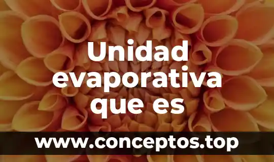 Unidad evaporativa que es