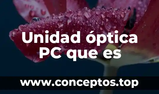Unidad óptica PC que es