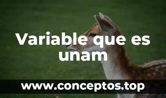 Variable que es unam
