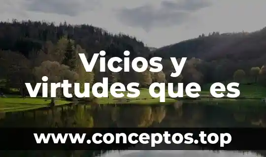 Vicios y virtudes que es