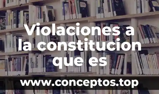 Violaciones a la constitucion que es