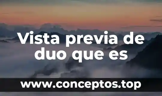 Vista previa de duo que es