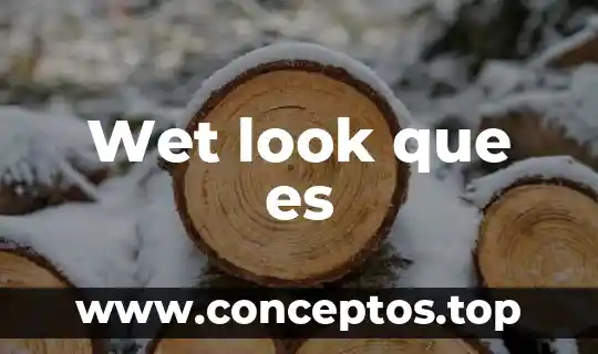 Wet look que es