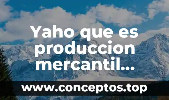 Economía simple que es la visión 4 Yaho que es produccion mercantil simple