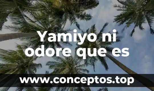 Yamiyo ni odore que es