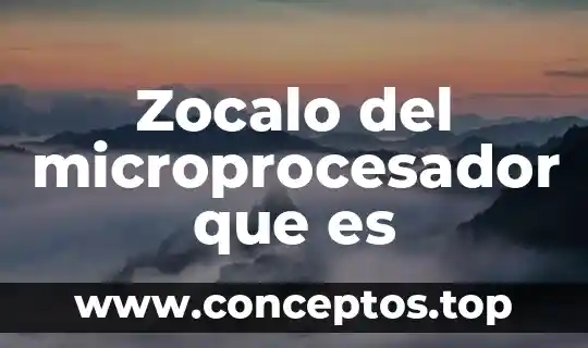 Zocalo del microprocesador que es